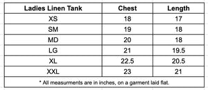 Ladies Linen Cropped Tank | Onyx
