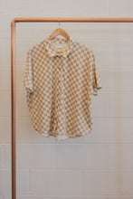 Ladies Button Up Tee | Checkers