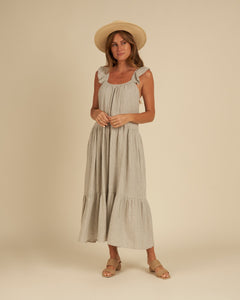 Abbie Tiered Maxi | Sage Gingham